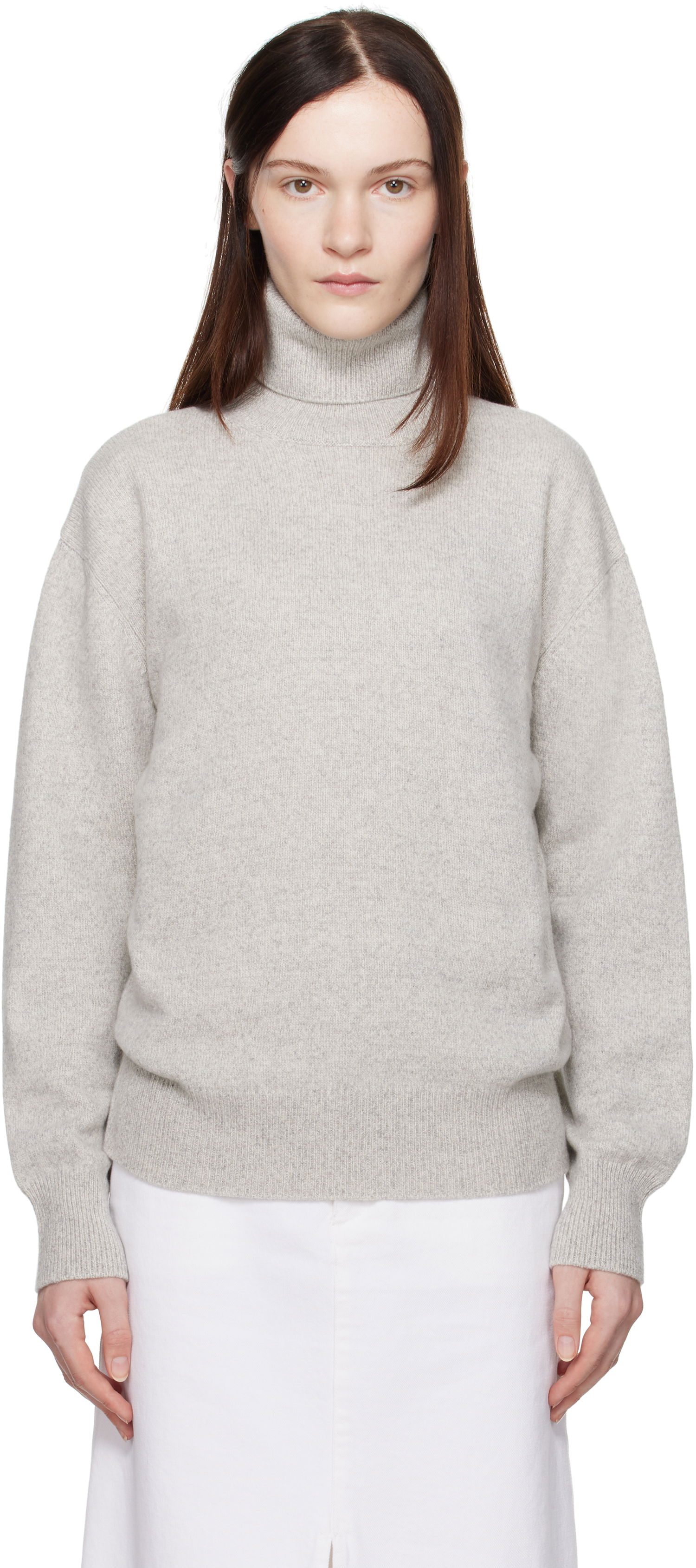 Pleteni pulover A.P.C. Women's Turtleneck Sweater Siva | WSAAX-F23347, 0