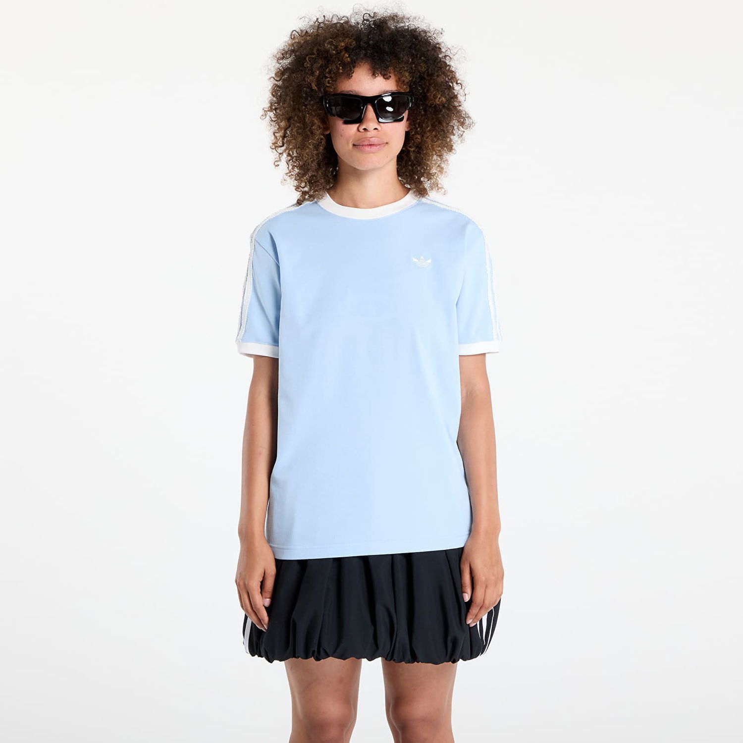 Majica adidas Originals adidas Originals Ruffle 3-Stripes T-Shirt Modra | KC8820, 0