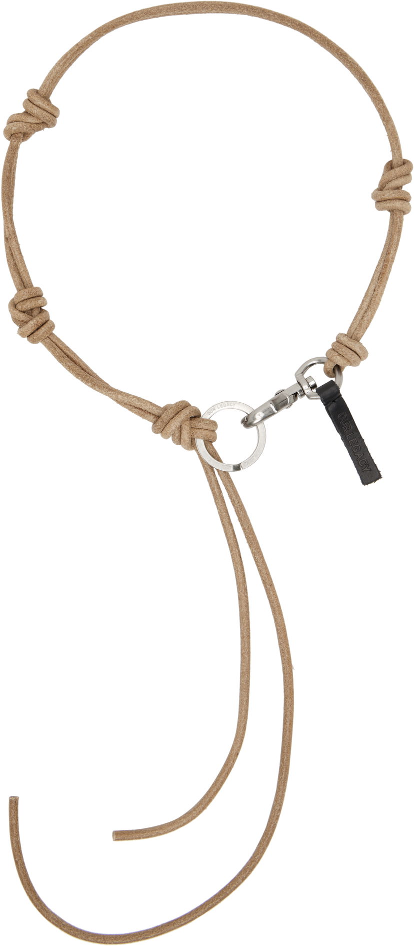 Obeski za ključe OUR LEGACY Our Legacy Udon Ladon Suede Necklace Bež | A4248ULN