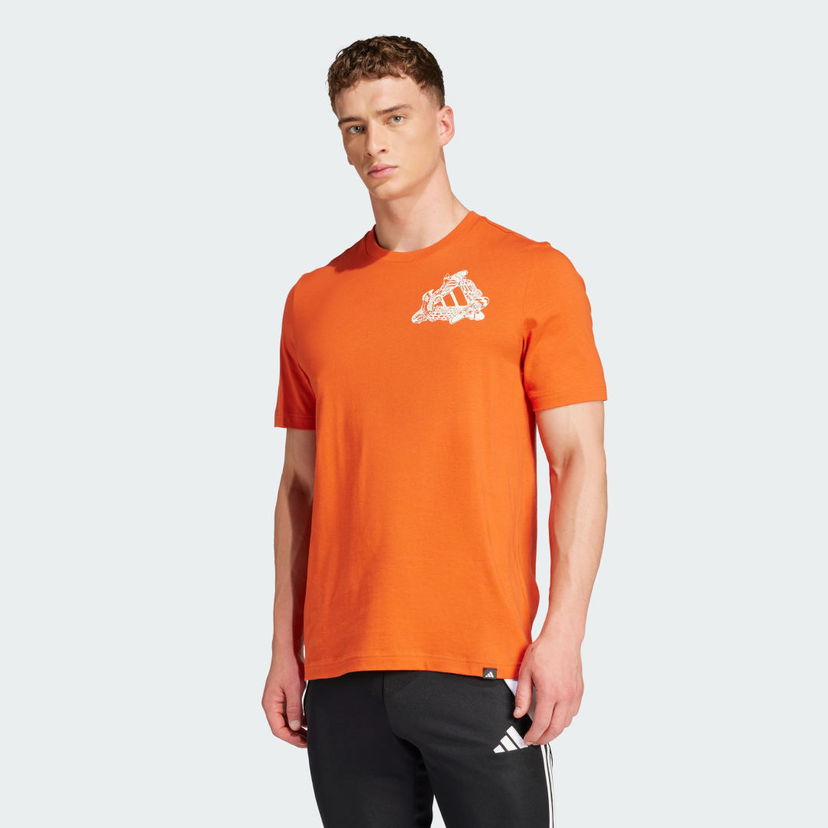 Majica adidas Performance Football Kicks Graphic Tee Oranžna | JD8212