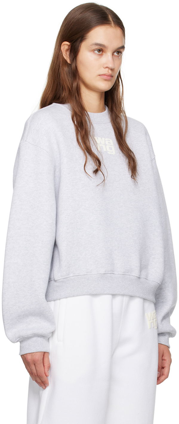 Pulover Alexander Wang Crewneck Sweatshirt Siva | 4CC3221360, 1