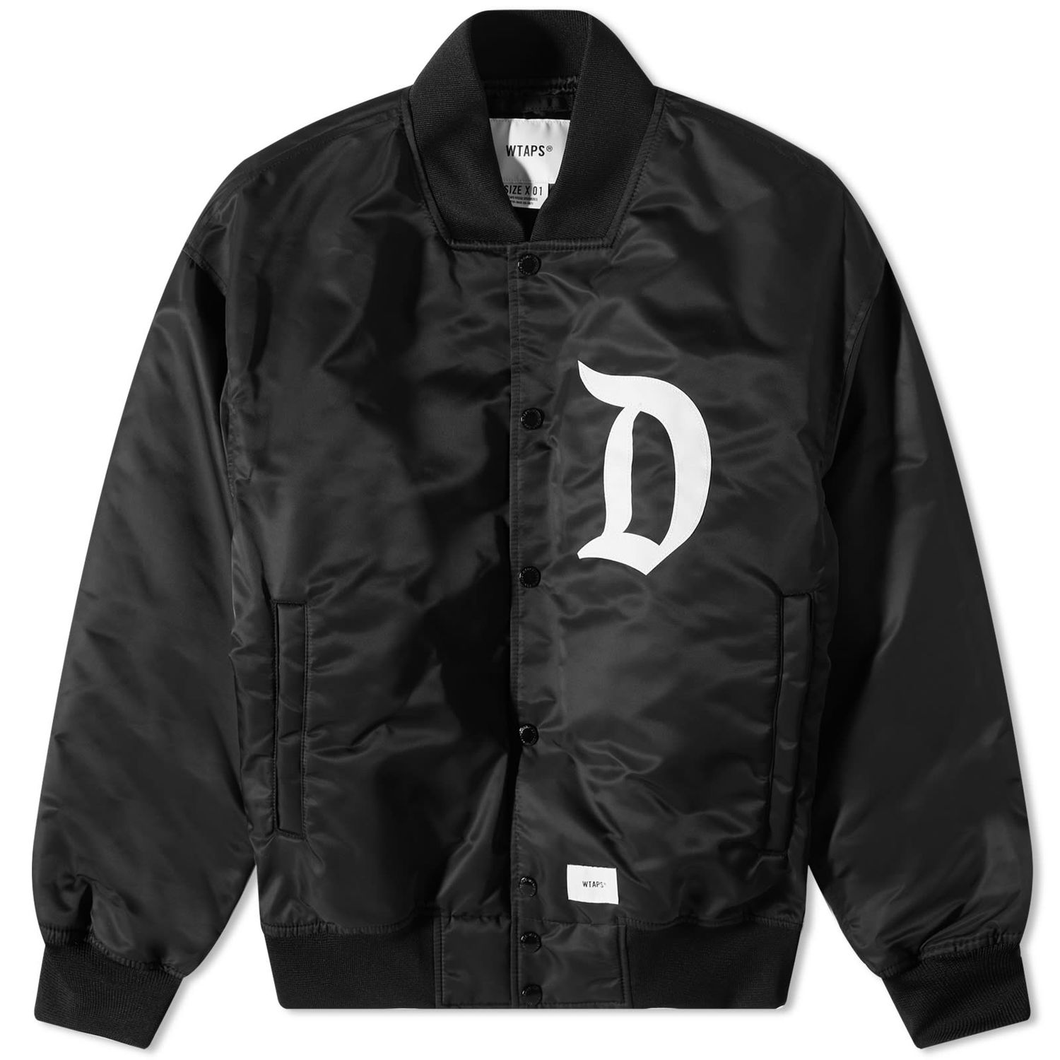 Jakna WTAPS Team Varsity Jacket Črna | 231TQDT-JKM01-BK, 0