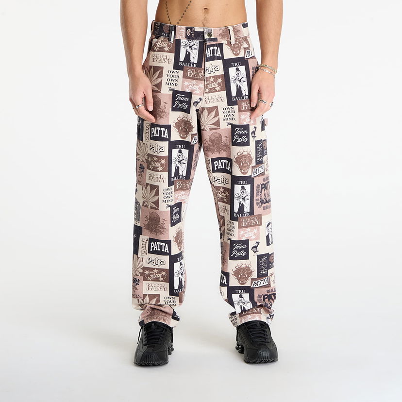 Hlače Patta Patta Collage Canvas Pants 30 Večbarvna | POC-AW25-4000-386-0008-084