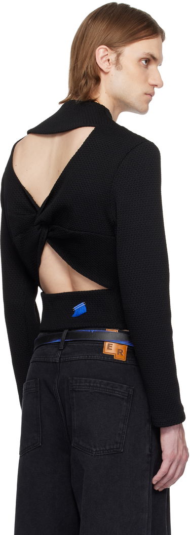 Pleteni pulover ADER ERROR ADER error Cropped Cable Knit Cardigan Črna | BO01SSKT0702BK, 2