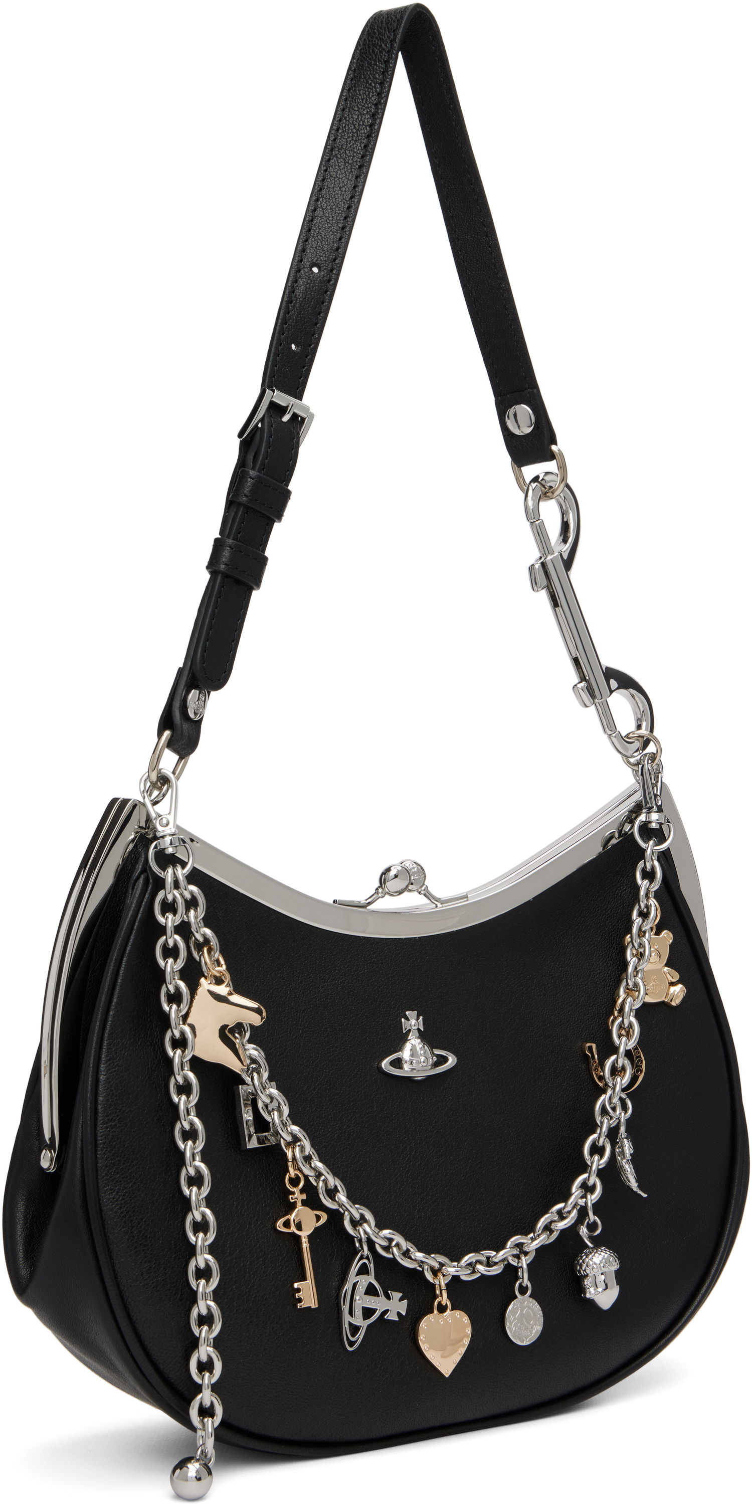 Torbica Vivienne Westwood Vivienne Westwood Charm Frame Bag Črna | 4B01000PW-L00BX-, 1