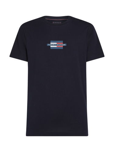 Majica Tommy Hilfiger Tommy Hilfiger Flag Box T-Shirt Mornarica | MW0MW38636DW5, 4