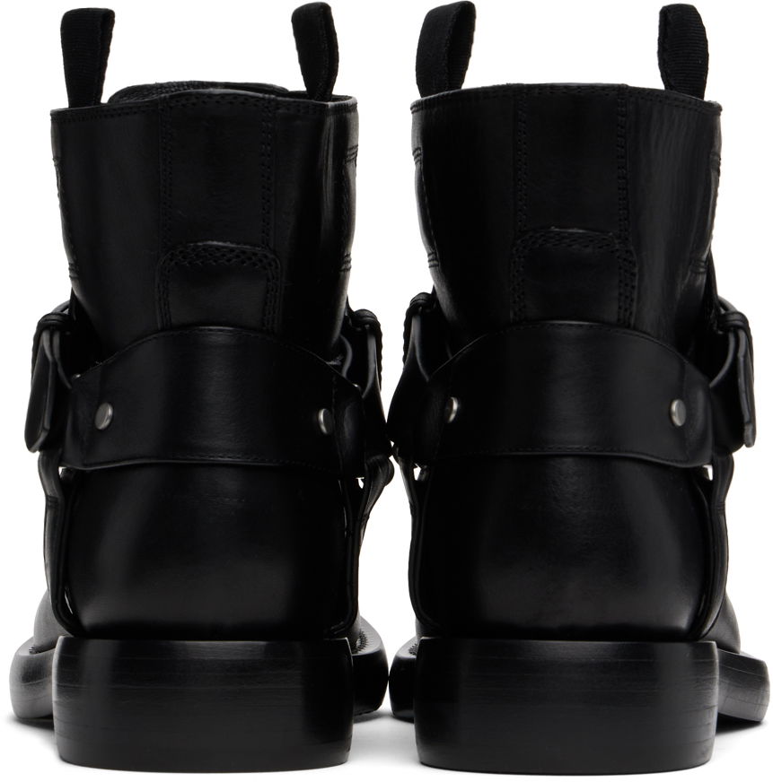 Oblačila Burberry Burberry Leather Cobble Boots Črna | 8101287, 1