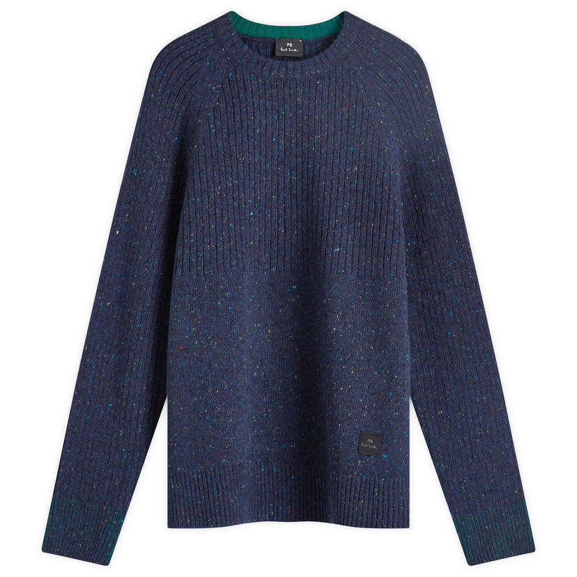 Pleteni pulover Paul Smith Paul Smith Men's Ribbed Knit Crew Mornarica | M2R-968Y-N22234-49