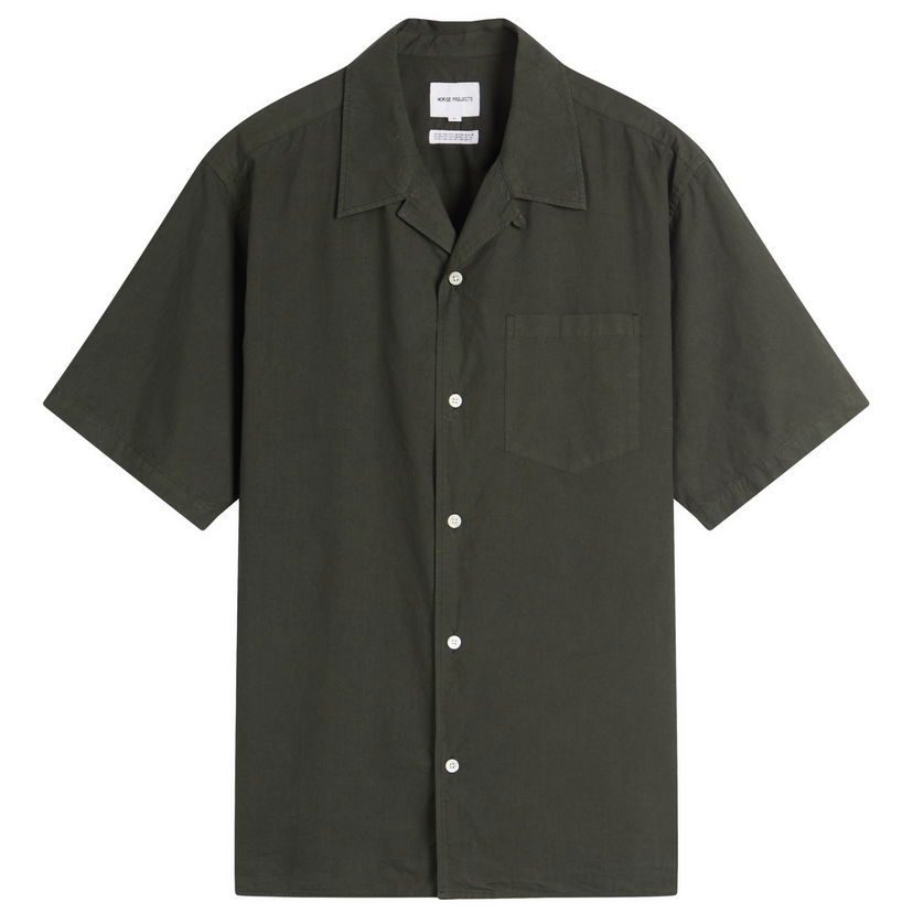 Srajce NORSE PROJECTS Carsten Cotton Tencel Shirt, Size Large Zelena | N40-0579-8131