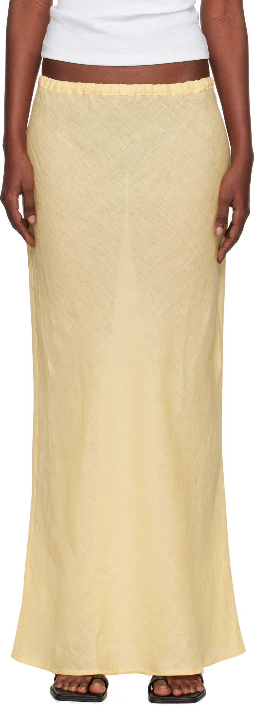 Krila Baserange Baserange Dydine Maxi Skirt Rumena | SSDY-FL-AU25