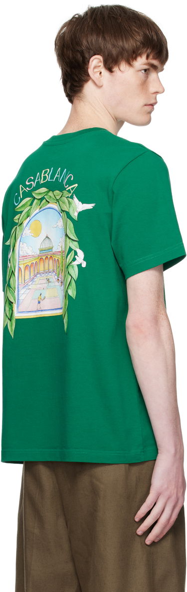 Majica Casablanca Casablanca L'Arche De Tennis T-Shirt Zelena | MPF25-JTS-001-17-EX-FLANNELS, 2