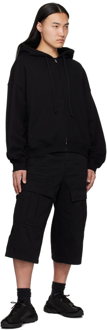 Pulover We11done We11done Twin All Around Zip-Up Hoodie Črna | WD-TJ0-25-833-U-BK, 4