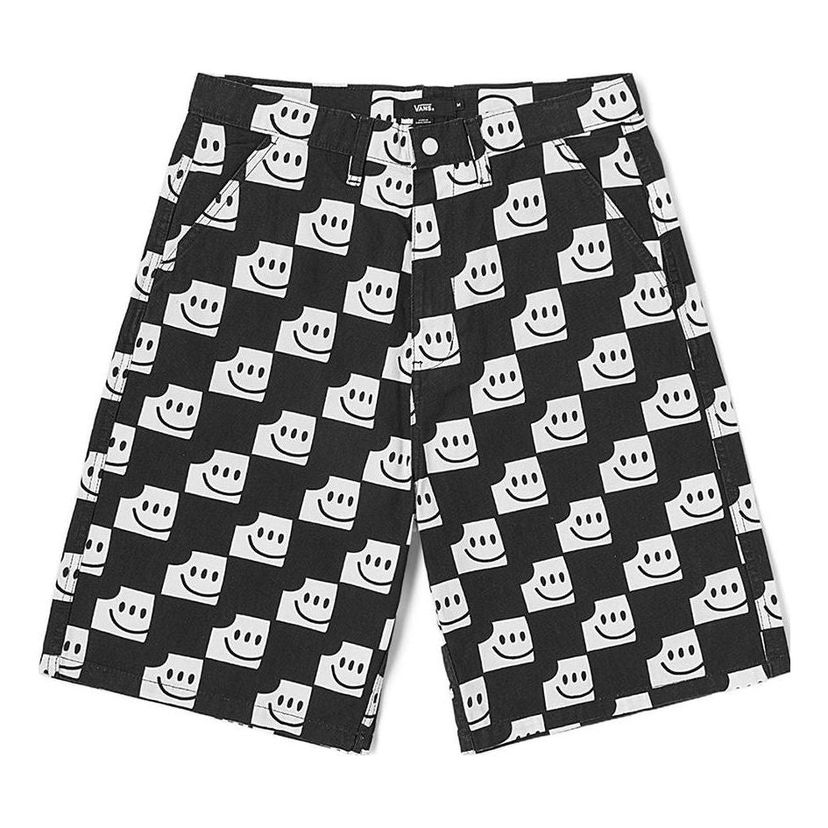 Kratke hlače Vans Checkerboard Smiley Shorts Črna | VN000EVTCAF