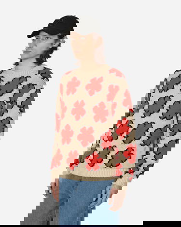 Pleteni pulover KENZO All-Over Boke Flower Jumper Bež | FD55PU3563CI 03, 2