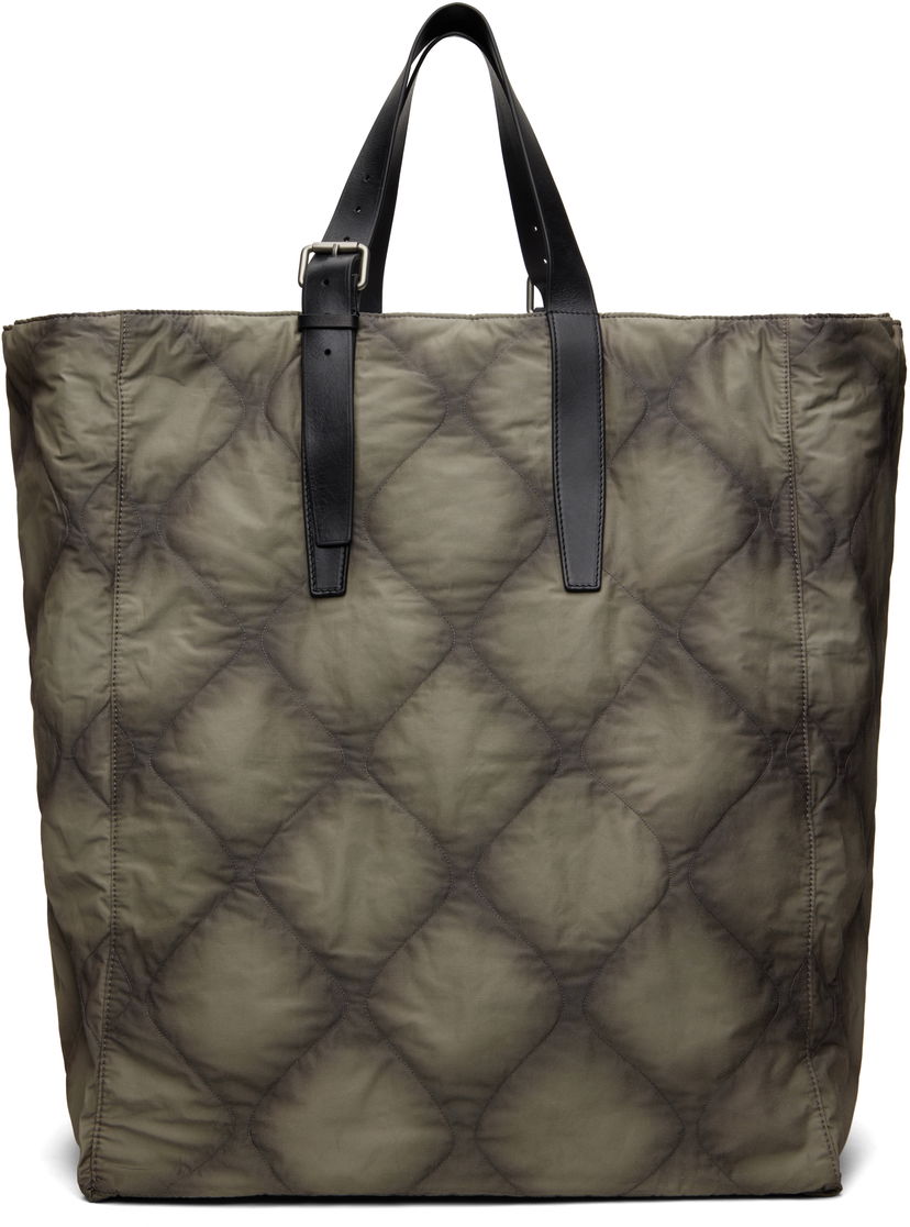 Tote bag Dries Van Noten Dries Van Noten Quilted Canvas Tote Bag Zelena | 251-021507-895