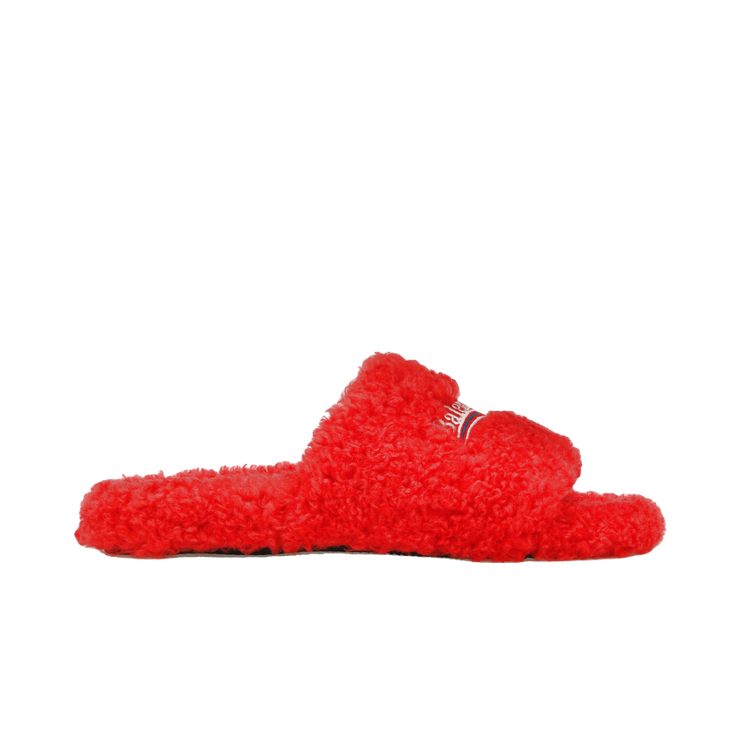 Superge in čevlji Balenciaga Furry Slide Red Rdeča | 654747W2DO16596