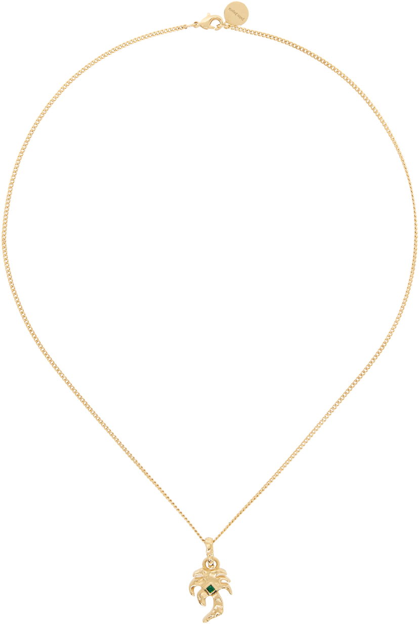 Ogrlica Palm Angels Melted Palm Charm Necklace Kovinski | PWOB129S25MAT0017684