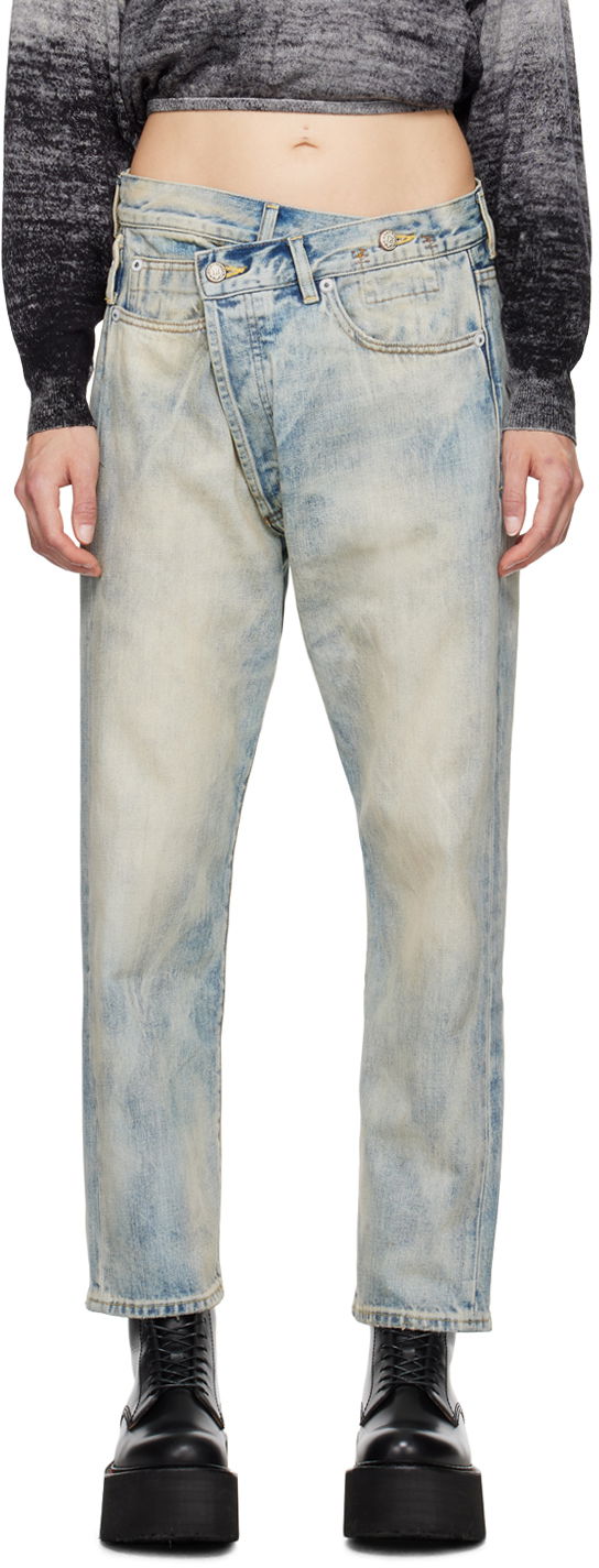 Kavbojke R13 R13 Crossover Jeans Modra | R13W2048 D218A