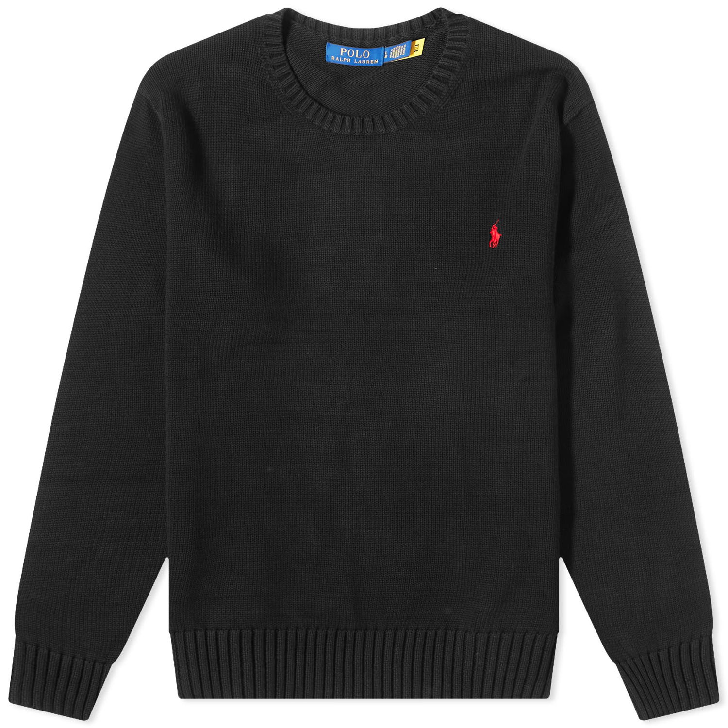 Pulover Polo by Ralph Lauren Ralph Lauren Cotton Shaker Crew Knit Polo Črna | 710810846020, 0