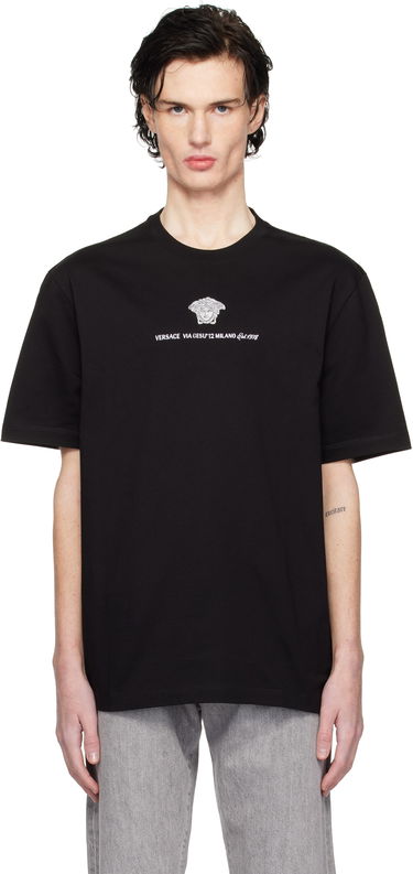 Majica Versace Embroidered Medusa Graphic T-Shirt Črna | 1013302_1A11054, 0