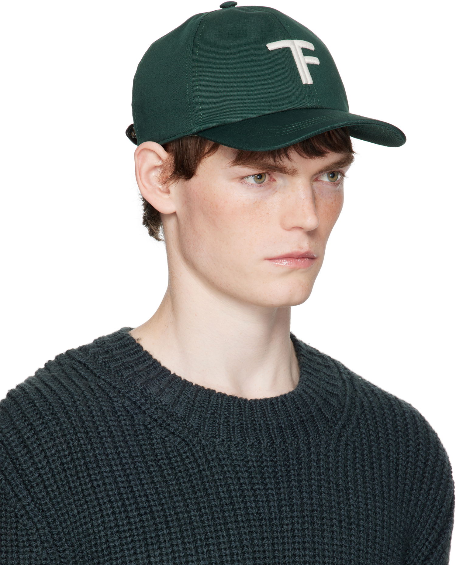 Kapa Tom Ford TOM FORD Brushed Cotton Baseball Cap Zelena | MH004-TCN057G, 1