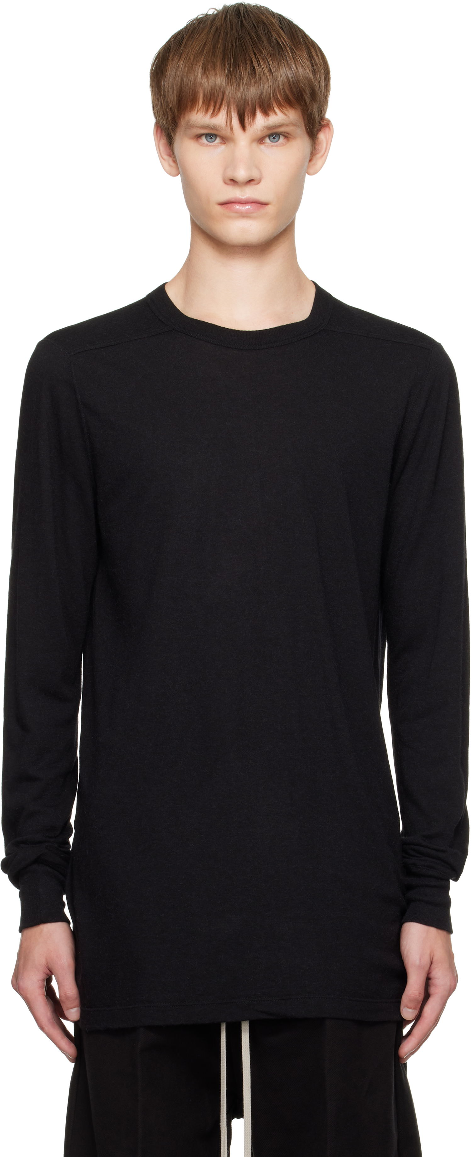 Majica Rick Owens Rick Owens Concordians Level Long Sleeve T-Shirt Črna | RU02E1266 JR, 0