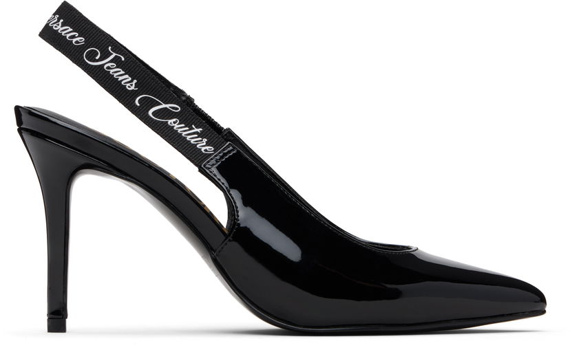 Nega čevljev Versace Versace Jeans Couture Scarlett Slingback Mid Heels Črna | E79VA3S52_EZS859