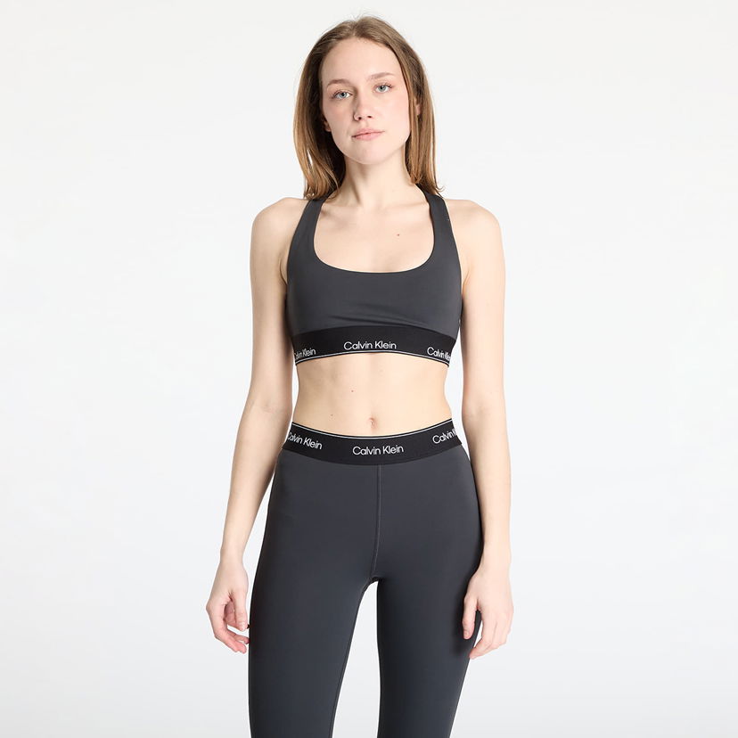 Modrček CALVIN KLEIN Calvin Klein Modern Sport Medium Support Bra Siva | LVGWS5K138 UB1