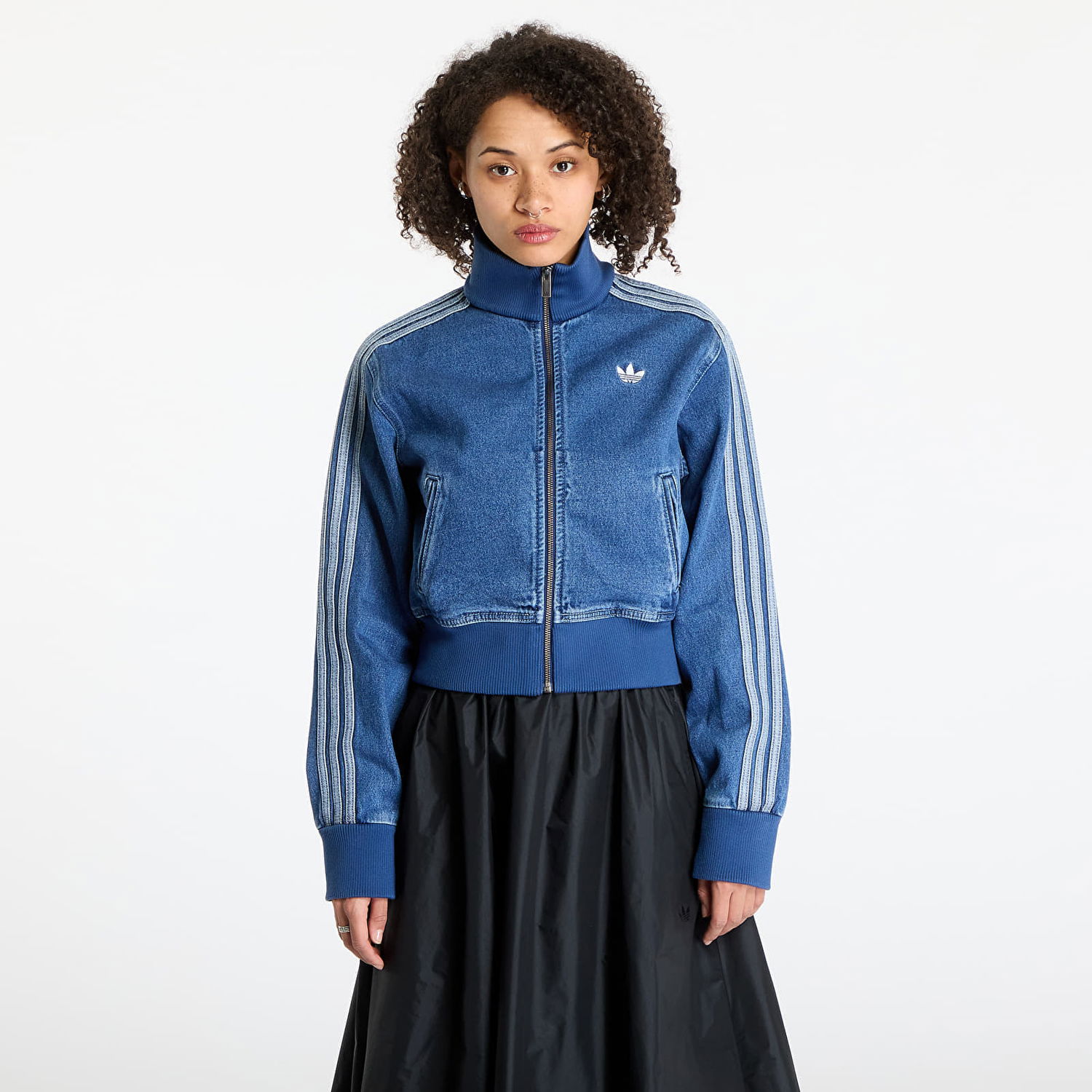 Bomber jakna adidas Originals Adicolor Denim Track Top Jacket Modra | JD2570, 0