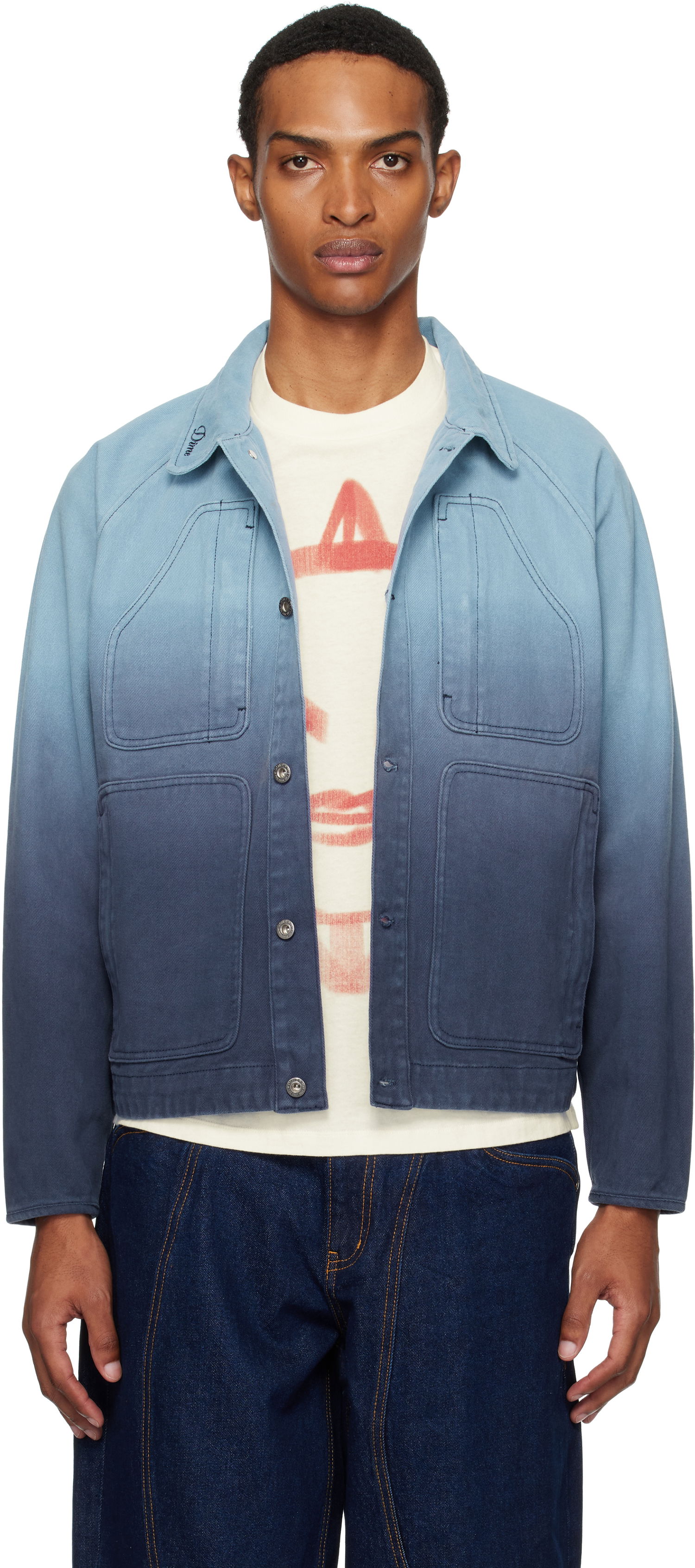 Jakna Dime Dime Dipped Chore Jacket Modra | DIMESU252BLU, 0