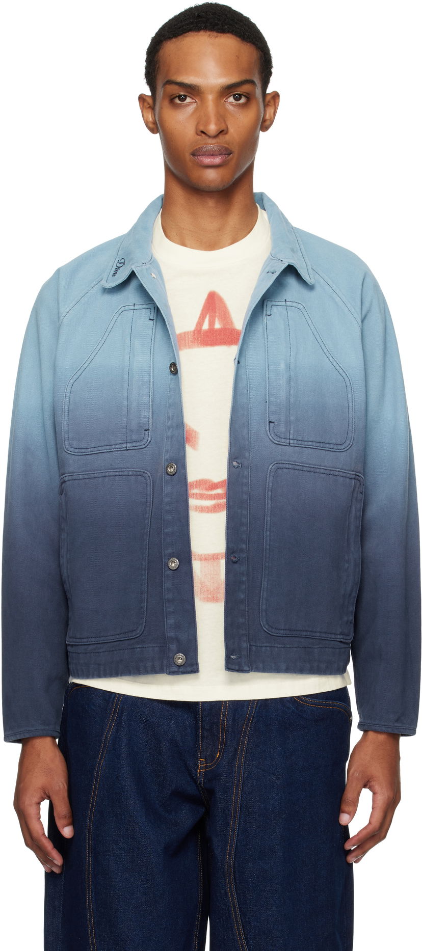 Jakna Dime Dime Dipped Chore Jacket Modra | DIMESU252BLU