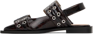 Pasovi GANNI GANNI Snake Buckle Flats Rjava | S2951, 2