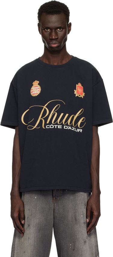 Majica Rhude Rhude Script Crest T-Shirt Mornarica | RHPS25TT07012, 0