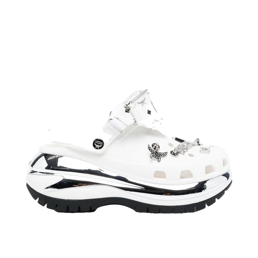Superge in čevlji Crocs MCM x Mega Crush Clog "Belt Bag Bracelet White" Bela | 209357-100