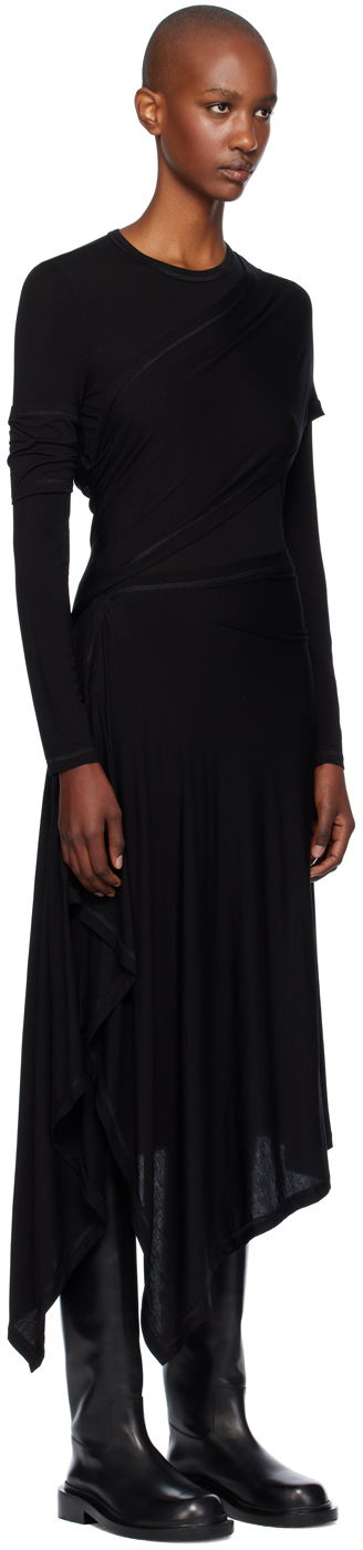 Obleke Helmut Lang Helmut Lang Asymmetric Maxi Dress Črna | O07HW604, 1