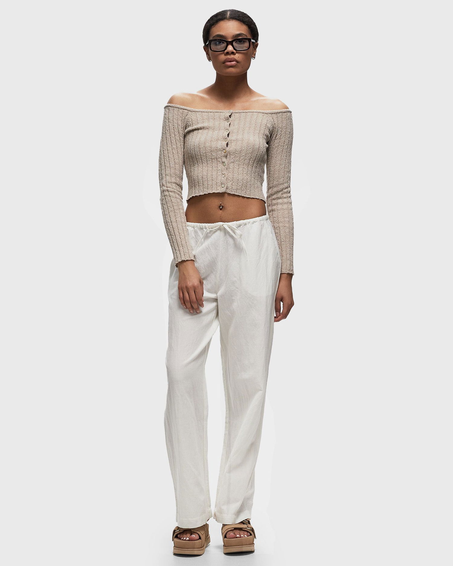 Pleteni pulover envii ENSERVE OS LS KNIT 7123 Bež | E24200006-OATMEAL, 1