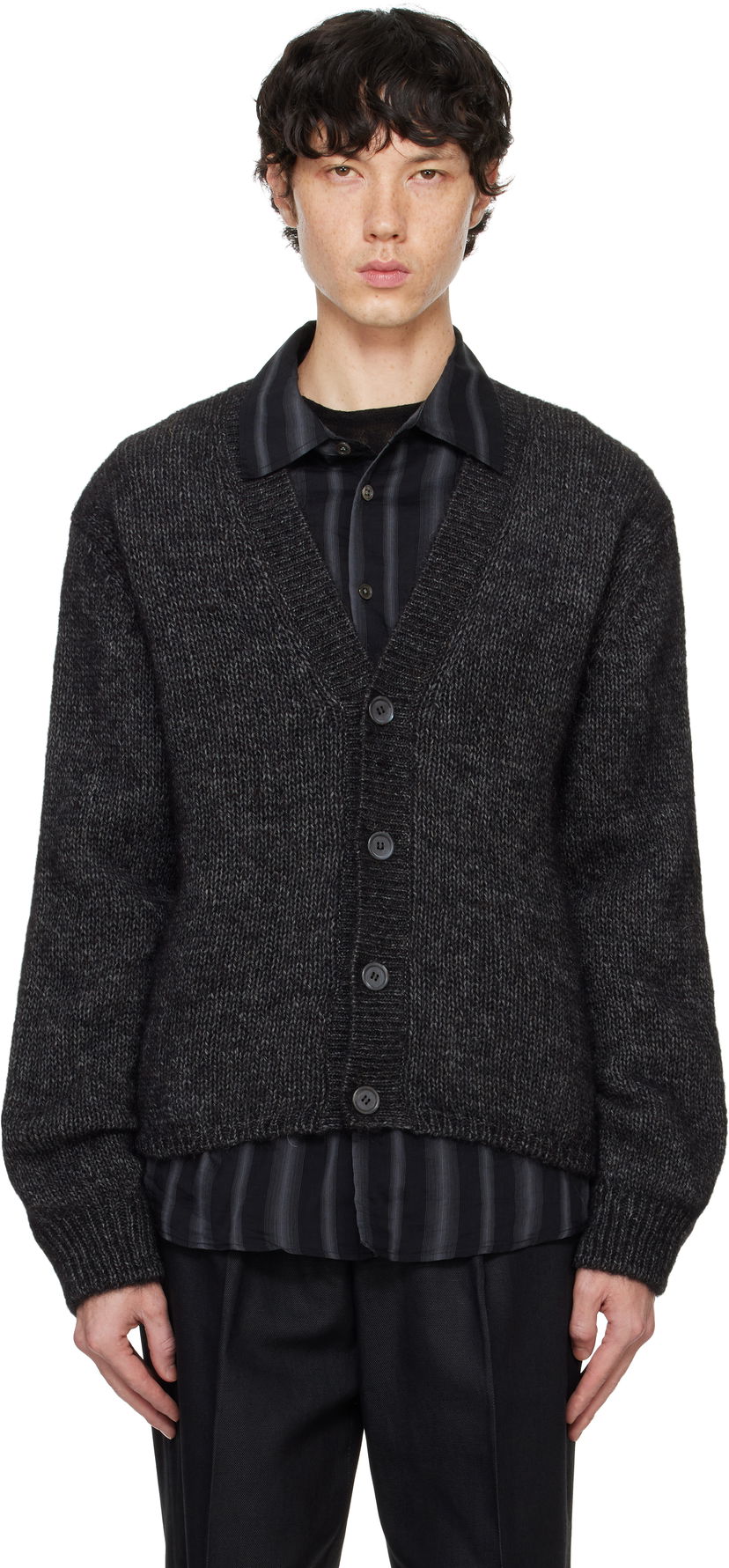 Pleteni pulover OUR LEGACY Our Legacy Academy Knit Cardigan Siva | M4243AP