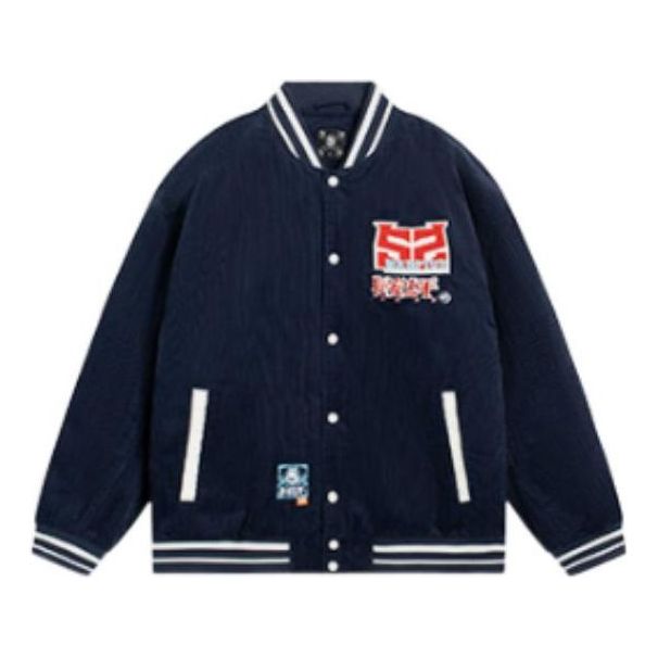 Bomber jakna Li-Ning BadFive Graphic Cotton Baseball Jacket Modra | AJMS113-1