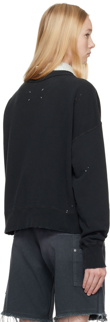 Pleteni pulover Maison Margiela Maison Margiela Graffiti Logo Sweatshirt Črna | S50GU0237 M25019, 2