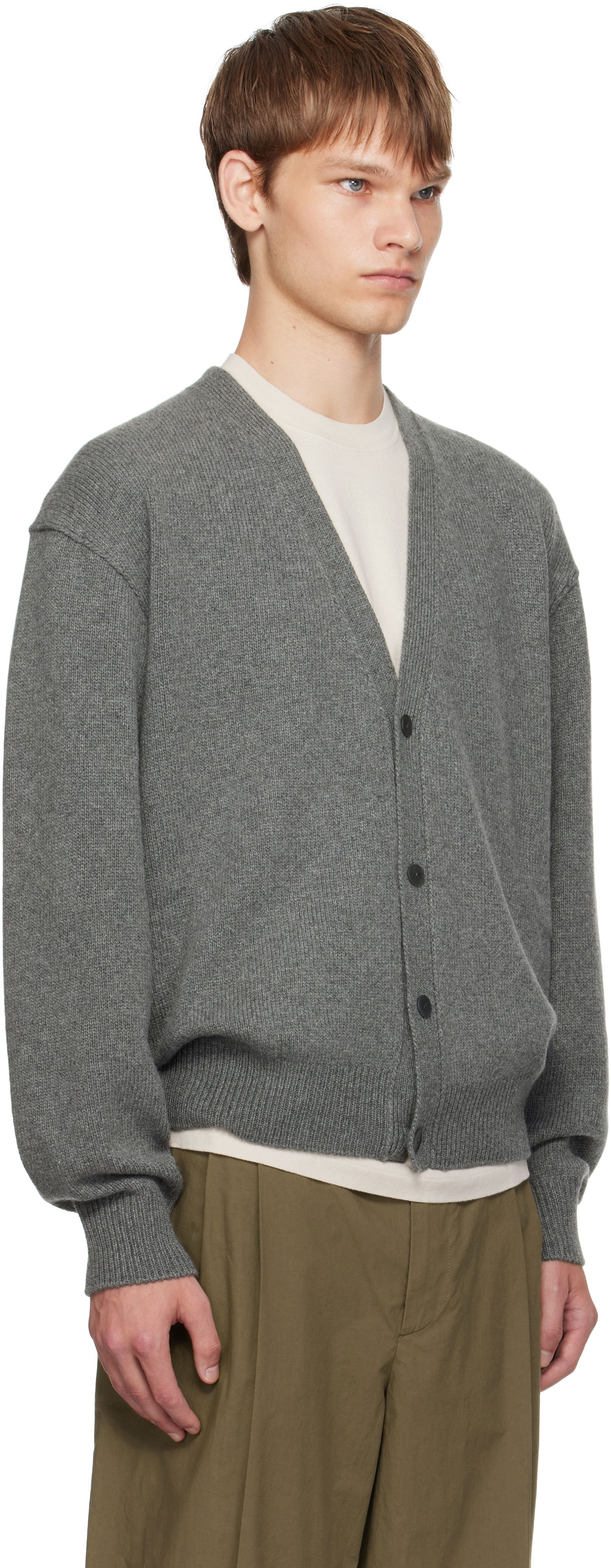 Pleteni pulover The Row The Row Mats Cardigan Siva | 1024-Y960, 1