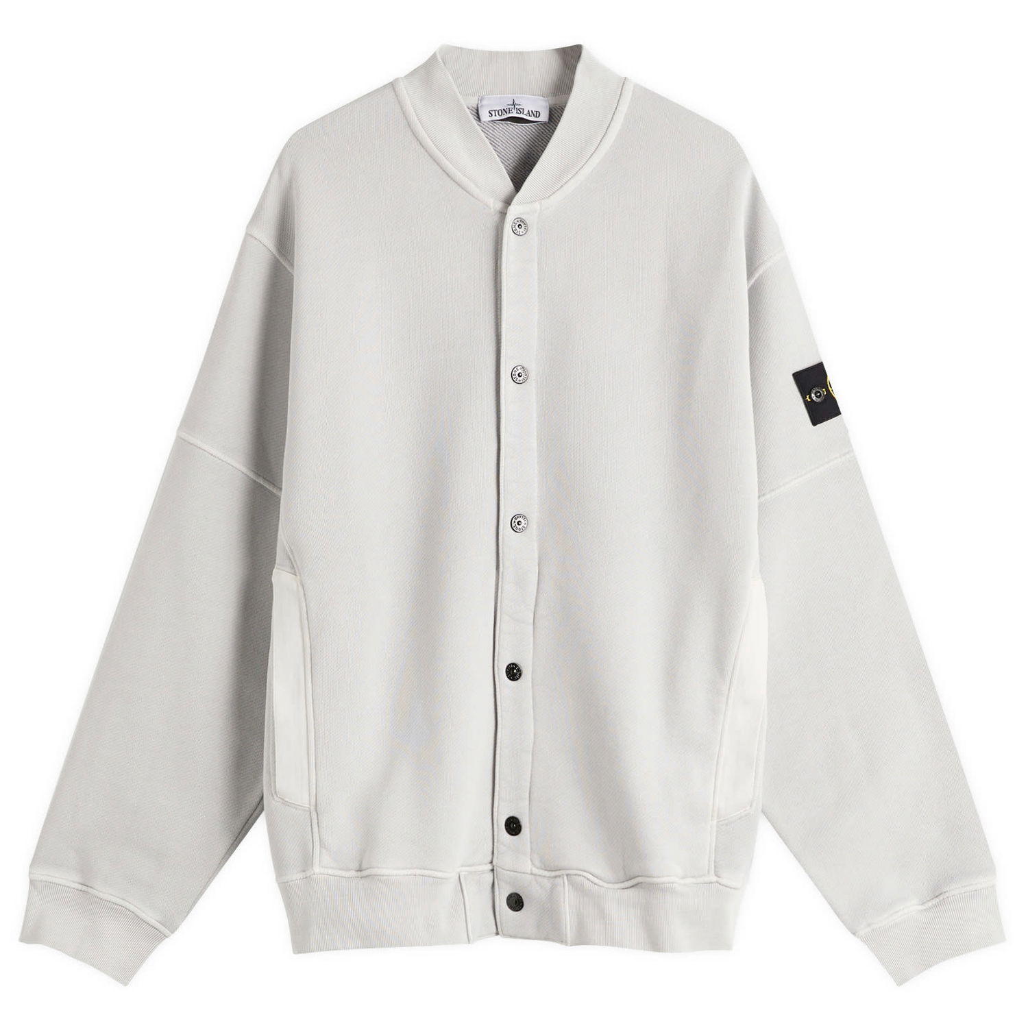 Pulover Stone Island Stone Island Old Effect Fleece Bomber Jacket, Size Large Siva | K1S156100034-V0161, 1