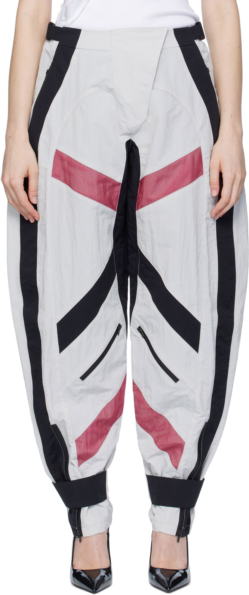 Hlače The Attico The Attico Panelled Harem Pants Siva | 250WCP00269 PAA100AA