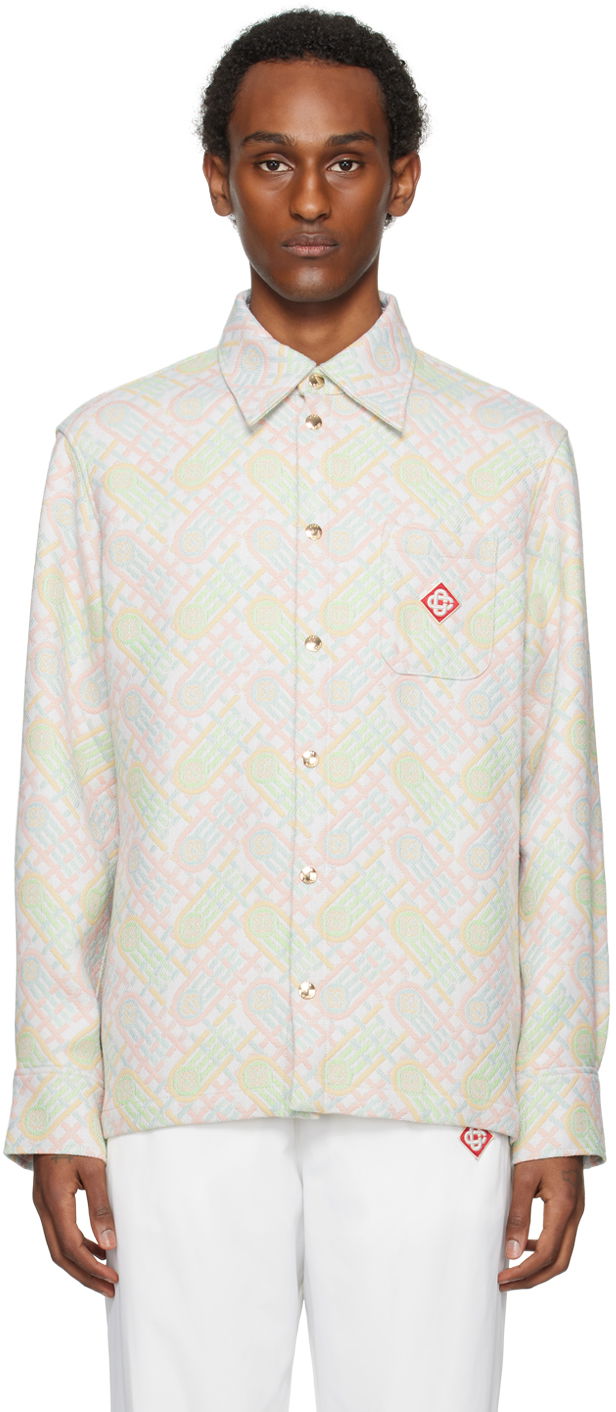Jakna Casablanca Jacquard Jacket Bež | MPS24-JK-200-01