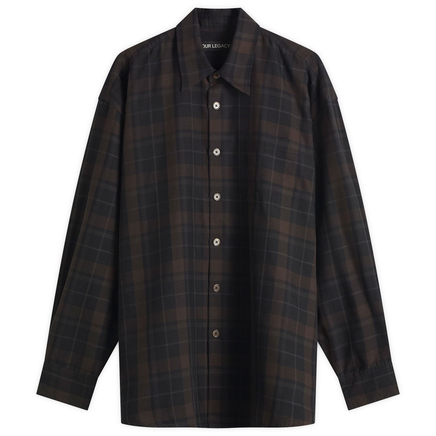 Srajce OUR LEGACY Our Legacy Borrowed Shirt, Shadow Check Rjava | M2252OB, 0