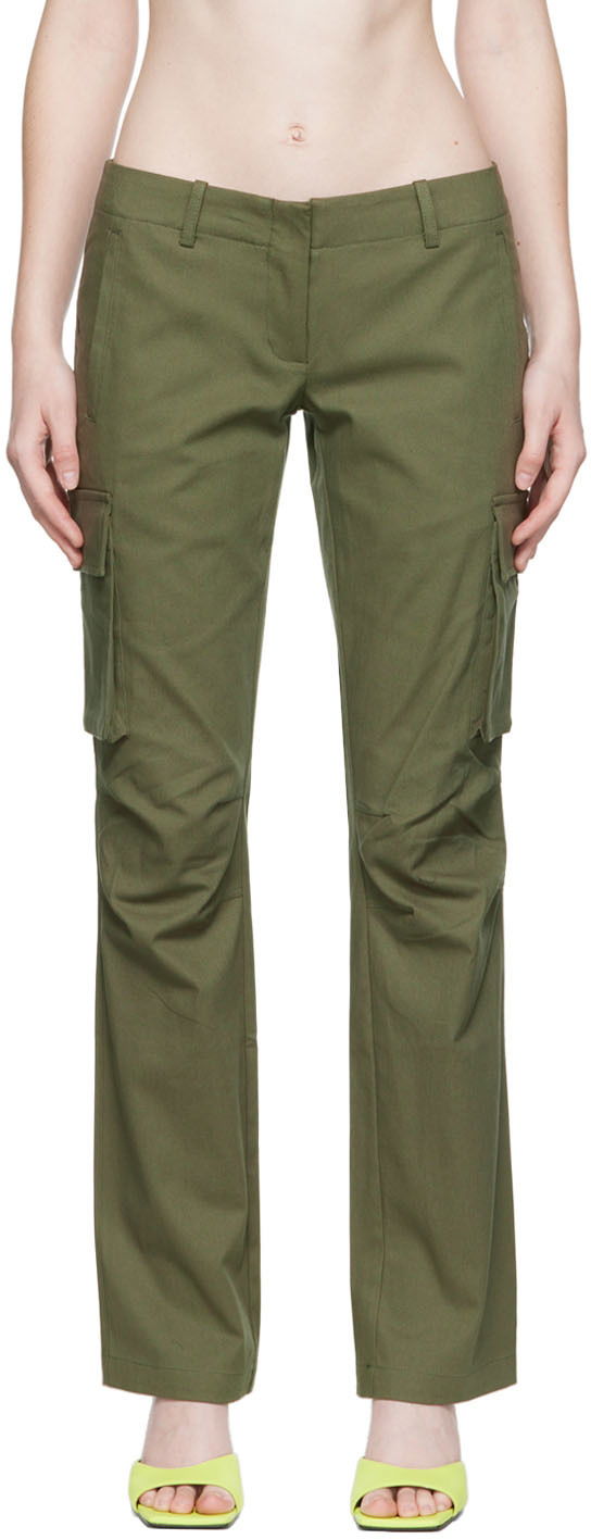 Cargo hlače Miaou Miaou Raven Cargo Trousers Zelena | 1019-CL-MOS-SC