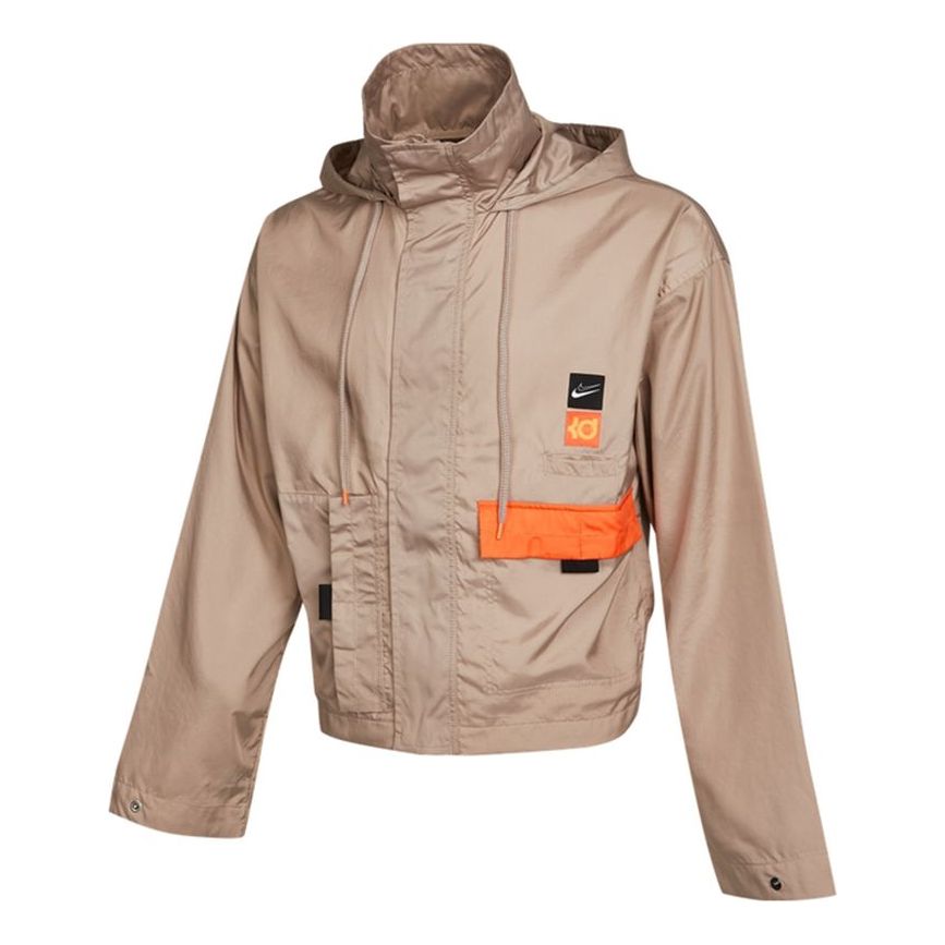 Vetrovka Nike KD Swoosh Embroidered Pattern Woven Basketball Jacket Bež | CV2404-245, 0