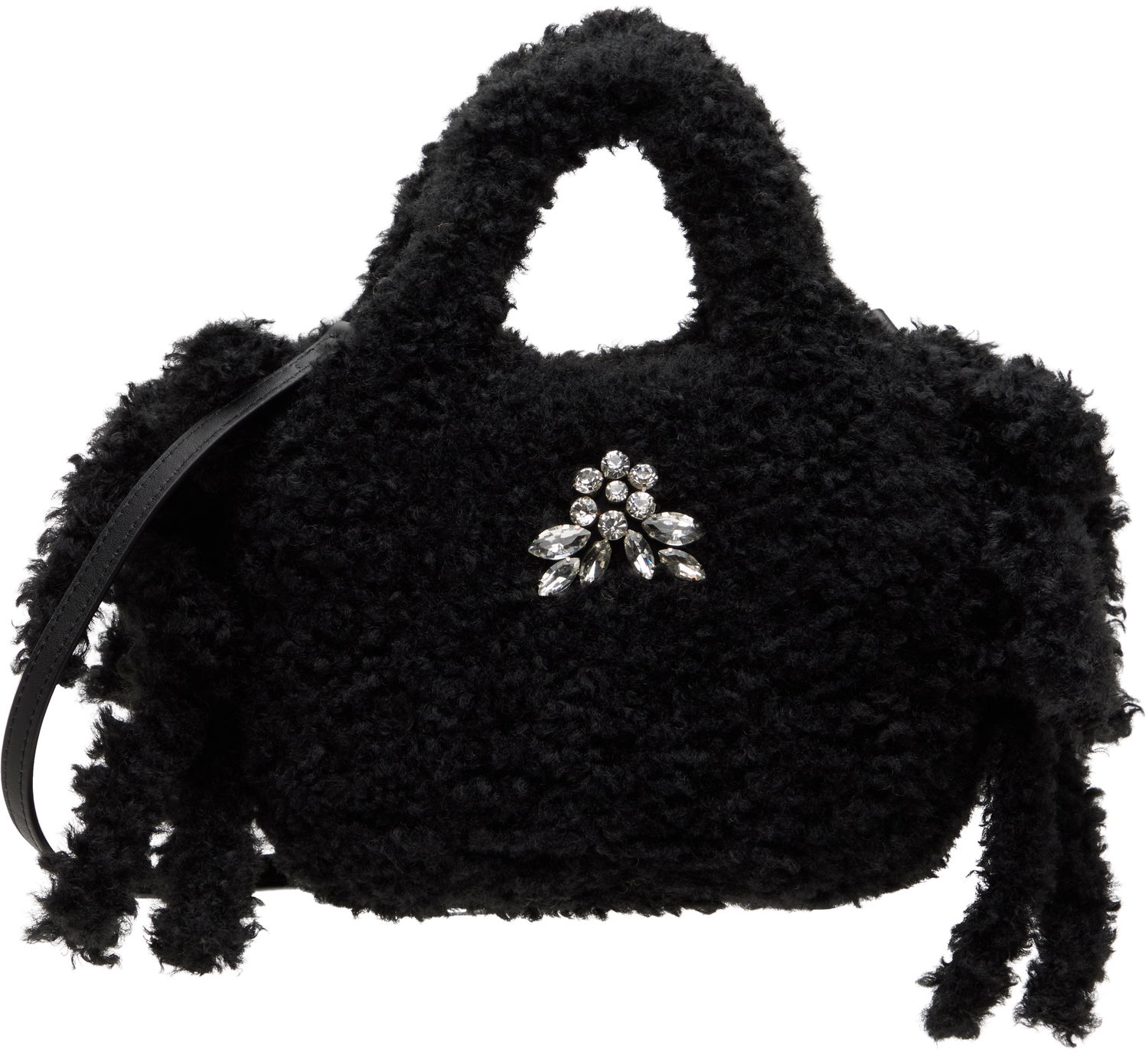 Torbica Simone Rocha Simone Rocha Embellished Baby Egg Tote Črna | BAG174B 0793, 0