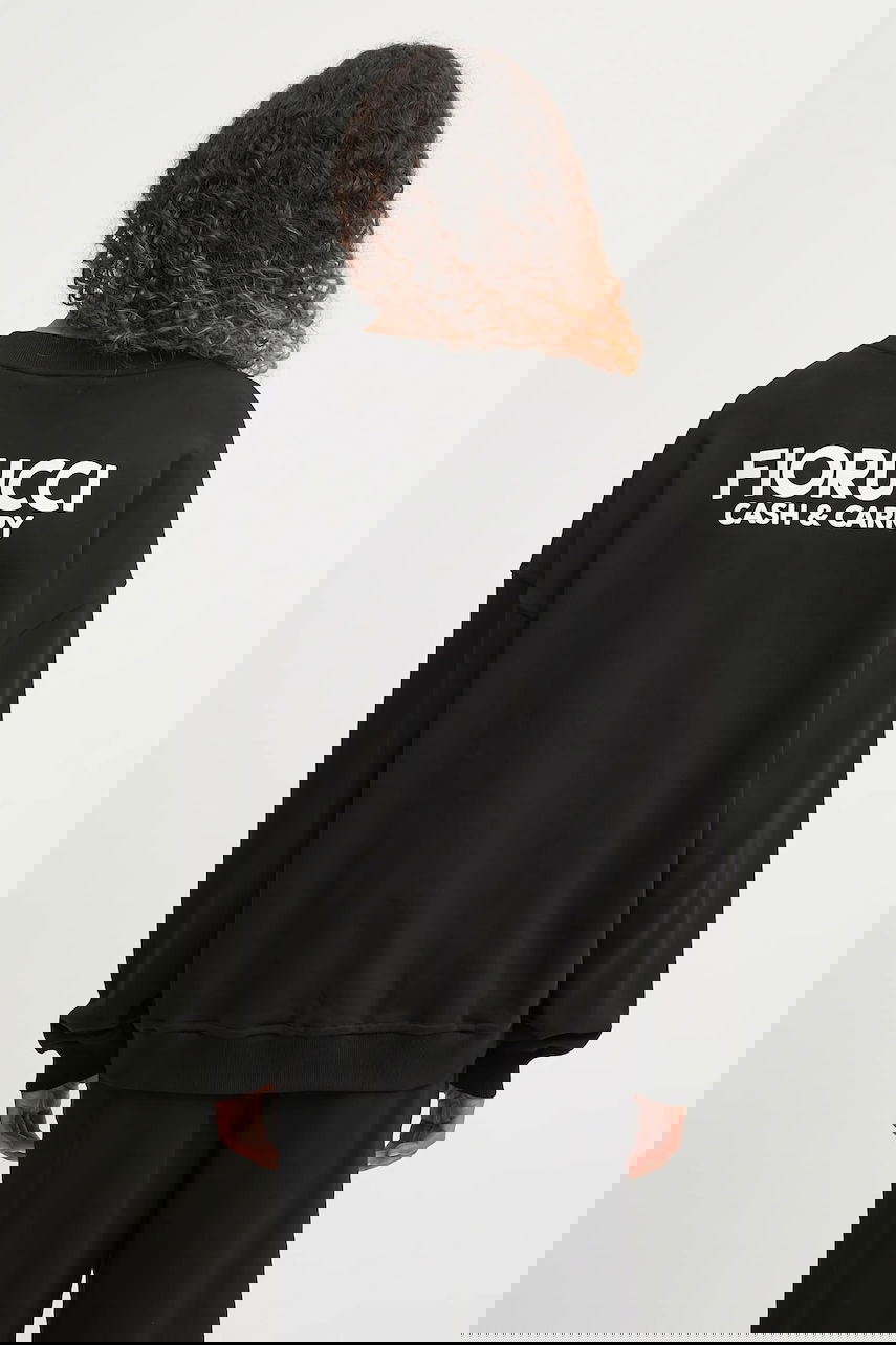 Pulover Fiorucci Fiorucci Cash and Carry Print Relaxed Crewneck Sweatshirt Črna | W02FPSCR188CJ01BK01, 0