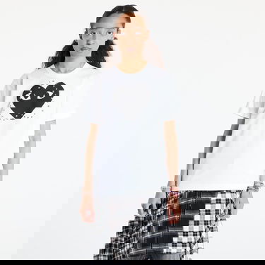 Majica Comme des Garçons Comme des Garçons PLAY Print Black x Studc T-Shirt Bela | AX-T804 WHITE, 0