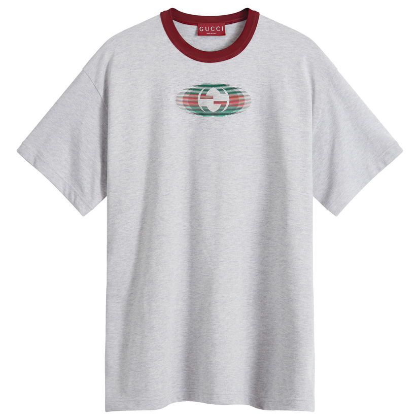 Majica Gucci Men's Back Logo T-Shirt in Grey Melange, Size Medium | END. Clothing Siva | 795957-XJGQ6-1230